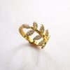 anillo laurel oro 18k
