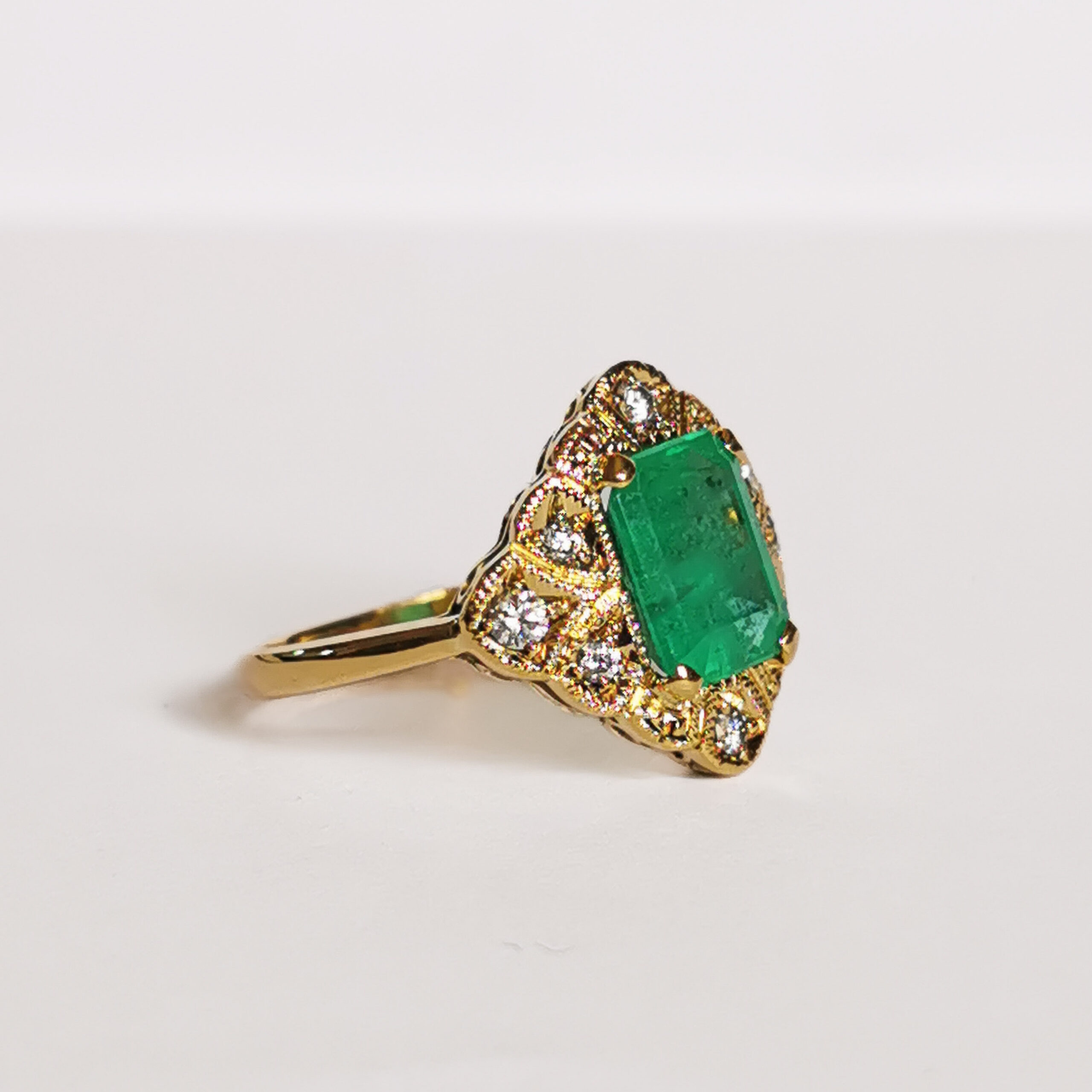 Anillo Vintage esmeralda - Imagen 2
