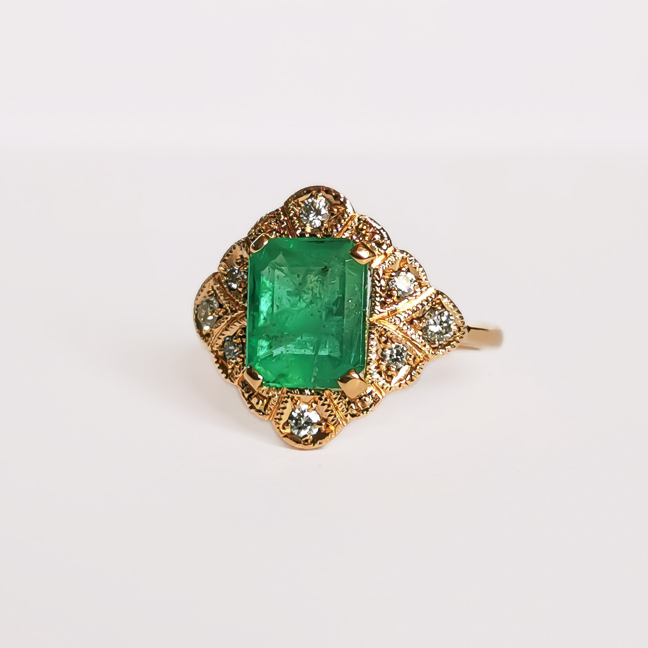 Anillo Vintage esmeralda - Imagen 3