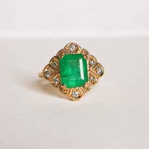 Anillo Vintage esmeralda