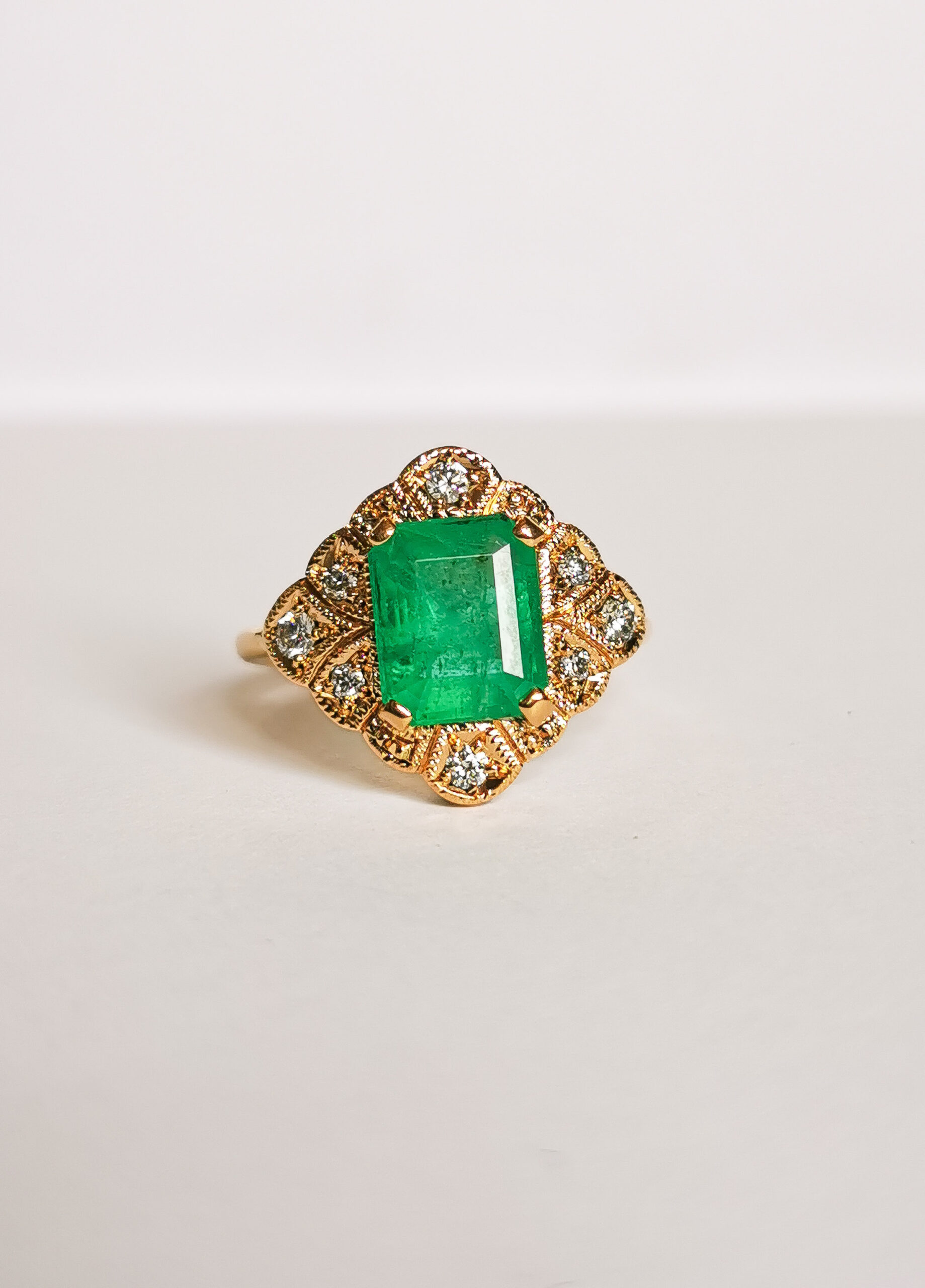 Anillo Vintage esmeralda