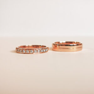 Argollas Line oro rosa