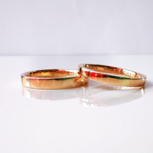 Alt: argollas rectas oro rosado