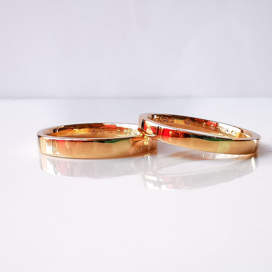 Alt: argollas rectas oro rosado