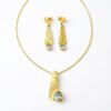 Alt: conjunto roca de oro y aguamarina