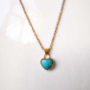 Alt: collar turquesa y oro 18k